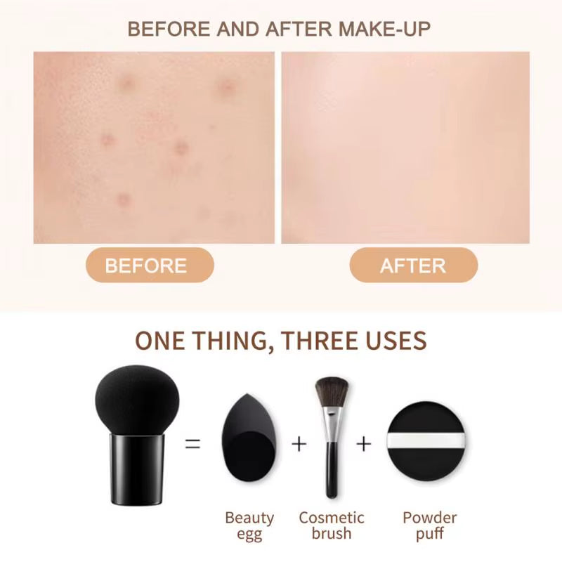 Glowveil Mushroom Air Cushion CC Cream – Lightweight, Long-Lasting Moisture & Natural Brightening Coverage